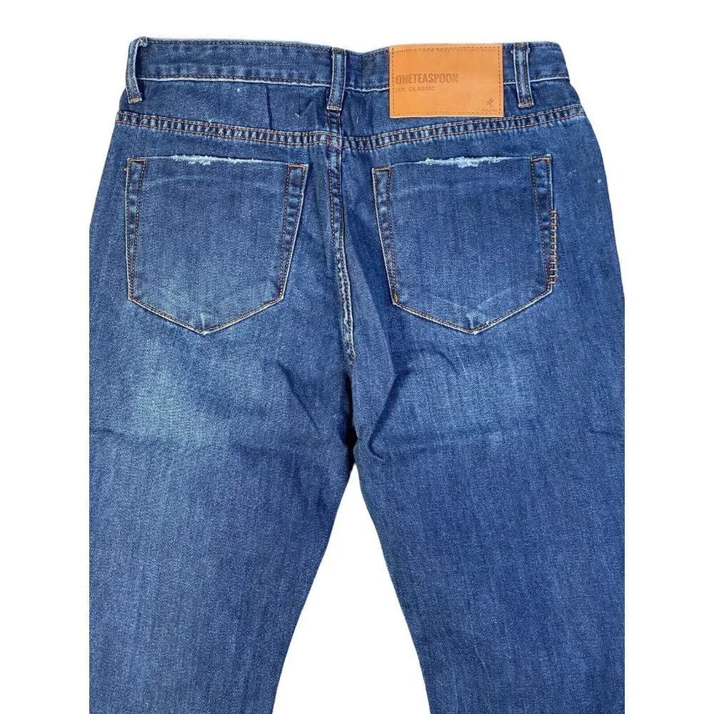 Man x One Teaspoon Mens‎ Mr Classic Rigid Classic Straight Leg Jeans Size 31R